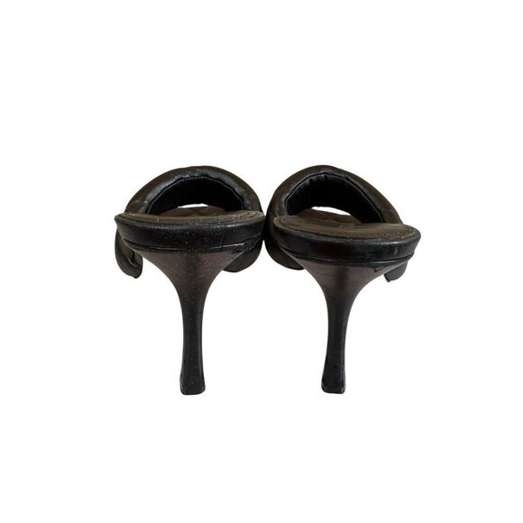 Bottega Veneta Lido 90 Black Quilted Leather Sandals Heels Size 38.5 - Picture 9 of 12